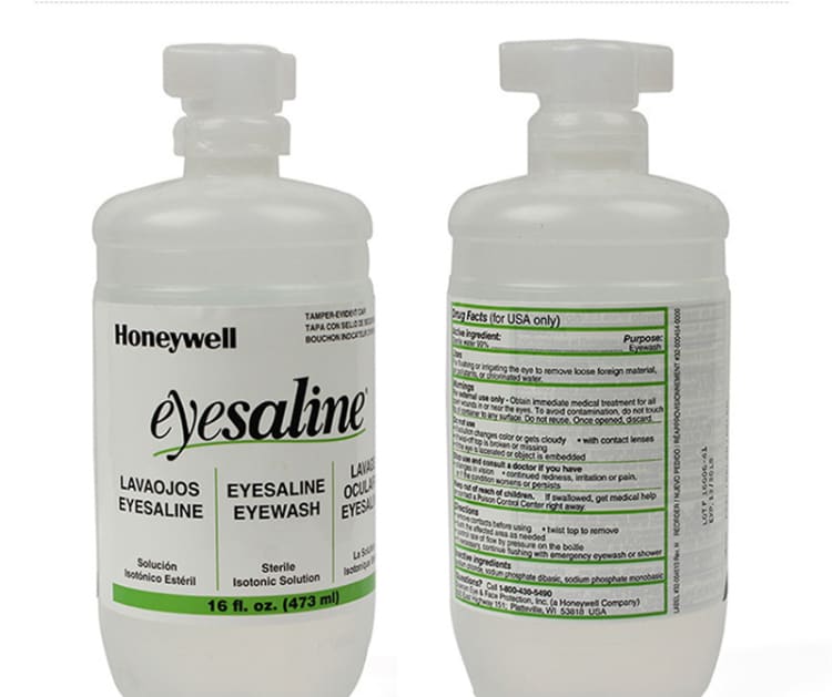 霍尼韦尔（Honeywell） 32-000454-0000 Eyesaline 瓶装洗眼液 (16盎司、单瓶洗眼液)